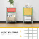 750 lbs 3-Shelf Storage Shelves Wire Shelving Unit Standing Metal Rack for Small Places Narrow Wire Rack for Bathroom, Green 13.8 D x 13.8" W x 25.5" H by CozyNest Decor