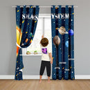 Solar System Curtain Panels - 2Pcs 95% Blackout Outer Space Curtains for Boys Bedroom Grommet Room Darkening Galaxy Planets Themed Curtains for Living Room, 82" x 84" by TinyTreasures Baby Boutique