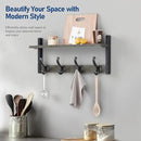 Tatub 20" Rustic Coat Rack Wall Mount with Shelf, Wall Hooks with Shelf, Heavy Duty Entryway Organizer Hangers for Hanging, Hat, Bag, Jacket for Bathroom, Living Room, Bedroom, Ebony by CozyNest Decor