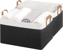 StorageWorks Storage Bins, Fabric Storage Bins for Shelves, Extra Large Storage Baskets with Metal Frame, Closet Baskets and Bins with Handles, Jumbo, Black and White, 2-Pack by CozyNest Decor