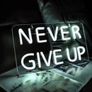 Never Give Up Neon Sign for Wall Decor,Inspire Slogan for Study Room Decoration,Wall Art Lighting As Gifts for Kids or Friends. by GreenHaven Gardens