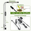 Juhefa Grow Light for Indoor Plants Growing, 6000K Full Spectrum Gooseneck Plant Lamp for Seedings Succulents Small Plants, Auto On/Off Timing & 5 Dimming, 1-PACK by GreenHaven Gardens