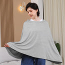 Nursing Cover for Breastfeeding, 360°Full Coverage Nursing Poncho, Rayon Soft & Breathable Breastfeeding Cover up (Smooth Rayon, Knit Grey) by TinyTreasures Baby Boutique