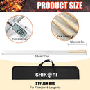 SHIKORI Kabob Skewers,BBQ Barbecue Skewers,Stainless Steel Sticks,23 Inch Heavy Duty Large Wide Reusable,with Nonslip Wooden-12 Pcs by GreenHaven Gardens