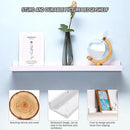 AZSKY White Kids Bookshelf Floating Shelves Wall Mounted 24 Inches Long Nursery Wooden Book Shelves for Toys Storage Picture Ledge Shelf for Living Room Bedroom Decor Books Photo Frames Set of 3 by CozyNest Decor