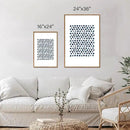 Tinonedraw Navy Blue and White Framed Canvas Wall Art Set, Minimalist Geometric Wall Decor, Neutral Abstract Artwork, Cozy Contemporary Art Prints for Bedroom Living Room Office Above Bed 24"x36"x3 by CozyNest Decor