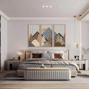 IARTTOP Large Mountain Wood Wall Art 16"x32"x3 Abstract Forest Wall Sculpture Geometric Boho Sunset Wilderness Artwork for Bedroom Living Room Office by CozyNest Decor