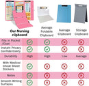 Nursing Clipboard Foldable Clipboard Medical: Edition Cheat Sheets Aluminum 3 Layers Foldable Clipboards Nursing Pocket Size Profile Clip Nurse Clipboards Notepad for Nurses Students and Doctors by TinyTreasures Baby Boutique