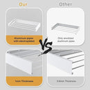 Laundry Drying Rack Collapsible, Wall Mounted Clothes Drying Rack, Space Saving Foldable Drying Rack for Laundry, 23.6" Wide, 11.2 Linear Ft, 4 Aluminum Rods, 60 lb Capacity by CozyNest Decor