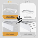 Laundry Drying Rack, Collapsible Wall Mounted Clothes Drying Rack - Drying Rack Clothing Foldable,Space Saving, 31.5" Wide, 13.2 Linear Ft, 5 Aluminum Rods, 60 lb Capacity (White, 31.5") by CozyNest Decor