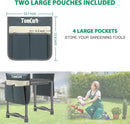 TomCare Garden Kneeler and Seat 10.64” Wider Larger Soft Kneeling Pad Garden Bench with 2 Large Tool Pouches Heavy Duty Garden Stool Foldable Tools Gardening Gifts for Women Men Gardeners,Grey by GreenHaven Gardens