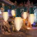 C9 LED Christmas Lights Outdoor, 25 Feet C9 Warm White String Lights Outdoor with 26 LED Clear Bulbs for Indoor Christmas Tree Roofline Holiday Party Garden Patio Backyard Cafe Decoration by GreenHaven Gardens