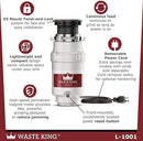 Waste King Garbage Disposal for Kitchen Sink with Power Cord, L-1001 by CozyNest Decor