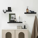 JOOM Metal Wall Floating Shelf - Metal Wall Shelf, Floating Shelf, Bathroom Shelf, Display Shelves for Storage (Black, 8 Inch) by CozyNest Decor
