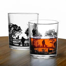Old Fashioned Whiskey Glasses, Stemless Wine Glasses with Gift Box, 10Oz Rocks Glass for Scotch Cocktail Bourbon Vodka Liquor, Unique Gifts for Dad, Husband, Father's Day, Anniversary by CozyNest Decor