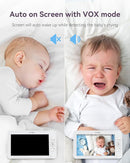 Baby Monitor with Camera and Audio, 7" 720P HD Video Baby Monitor No WiFi, 4000mAh Battery, VOX Mode, Auto Night Vision, Hack Proof, Remote PTZ by TinyTreasures Baby Boutique