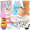 Skirfy Pottery Wheel for Kids Art Crafts Kits for Kids Ages 6-8 9-12 Clay Sculpting Tools & Painting Kit,Birthday Girls Toys 8-10,DIY Kits Clay Maker for Beginners by TinyTreasures Baby Boutique