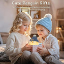 Penguin Lamp with Knit Hat,Kawaii Penguin Night Light,Food Grade Silicone,Dimmable Nursery Nightlight,LED Squishy Novelty Animal Lamp,Kids Room Decor,Funny Gifts for Kids Boys Girls Baby by TinyTreasures Baby Boutique