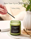 M&SENSE Eucalyptus & Mint Candles for Home Scented, Clean Non Toxic Aromatherapy Candle Gift 7.05oz 50 Hours Burn for Stress Relief Meditation Yoga Relaxing SPA by CozyNest Decor