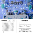 JMEXSUSS 300LED Christmas Curtain Lights Plug in with Remote, Blue and White Christmas Lights Indoor Outdoor, 8 Modes Hanging Fairy String Lights for Bedroom Window Wall Yard Patio Decor, 9.8x9.8ft by CozyNest Decor