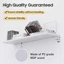 Large Floating Shelves for Wall Set of 1 Wooden Wall Shelves 36 in x 12.75 in x 2 in Room Decor Long Shelf with Invisible Wall Mount Bracket for Bedroom Kitchen Living Room White by CozyNest Decor