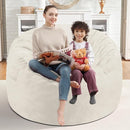 3FT Bean Bag Chair, Comfy Bean Bag Chairs with Memory Foam Filled, Fluffy Beanbag Sofa with Dutch Velvet Cover, Round BeanBag Chairs for Living Room, Playroom - Beige by TinyTreasures Baby Boutique