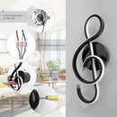 XEYOU 22W Modern Wall Sconce Lighting Indoor LED Creative Wall Light Fixture Music Symbol Art Decoration Wall Lamp for Living Room Bedroom Stair Corridor, Black 4500K by CozyNest Decor