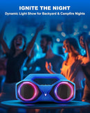 Bluetooth Speaker 80W(Peak)Loud with Bass, 20H Playtime, IPX7 Waterproof, RGB Lights, TWS, Large Portable Wireless Speakers for Outdoor, Home, Party, Pool, Beach, Tailgating, Gym, Work, Gifts (Blue) by TinyTreasures Baby Boutique