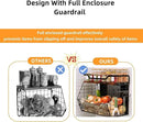 Magnetic Shelf for Fridge with Wood Lid, Magnetic Spice Rack for Refrigerator Large Capacity Sturdy with 4 Hooks,Magnetic Basket for Kitchen Pantry Laundry (1 Set with Buckles) by CozyNest Decor