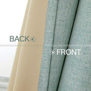 MIULEE Linen Blackout Curtains and Drapes 100% Room Darken Thermal Insulated Grommet Window Panels with Coating 2 PCs W 42 x L 90 inches Seafoam Green by TinyTreasures Baby Boutique