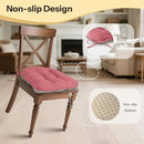 Non Slip Chair Cushions for Dining Chairs Set of 4 Kitchen Chair Cushions 18"x18"x3" Turfted Chair Pads Comfortable and Soft Seat Cushion with Ties (Pink) by CozyNest Decor