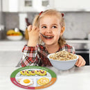 4 Pcs Portion Control Plates & Bowls Set (9 Inch), Self-Measuring for Weight Loss, Gastric Bypass, LapBand, Diabetes, & Healthy Diets, Divided Nutrition Plates for Adults & Children by CozyNest Decor