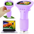 Microscope for Kids 200x Zoom 2-Inch HD Kids Microscope Camera - STEM Learning Kit | Portable Science Tool | Perfect for Ages 3-12 Girls | Purple by TinyTreasures Baby Boutique