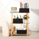 Small Storage Baskets for Organizing | Closet Organizer Bins | Shelf Toy Basket | Woven Rope Baskets | Cube Decorative Box | Shallow Basket | 11.5x7.5x4.7” | 3 Packs Black by GreenHaven Gardens
