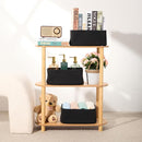 Small Storage Baskets for Organizing | Closet Organizer Bins | Shelf Toy Basket | Woven Rope Baskets | Cube Decorative Box | Shallow Basket | 11.5x7.5x4.7” | 4 Packs Black by TinyTreasures Baby Boutique