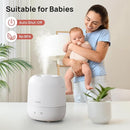 2L Cool Mist Humidifier for Bedroom with 360° Adjustable Nozzle, High and Low Mist Levels, Ultra-Low Noise, Light-Off, No BPA, Auto Shut Off, Ideal Baby Humidifier with Easy Top Filling by TinyTreasures Baby Boutique
