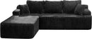 Hobestluk Modular Sectional Sofa Couches 108" L-Shape Couch 3 Seat Modular Sofa Memory Foam Sectional Couches for Living Room, Boneless Couch with Oversized Chaise (Black, Left Facing) by CozyNest Decor