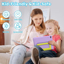 Kids Tablet｜Upgraded Android 14 Tablet 10 inch for Kids with Protective Case｜Octa-Core｜64GB｜1TB TF Card Expandable｜Dual Camera｜Parental Control｜Great Gift for Toddler(Purple) by TinyTreasures Baby Boutique