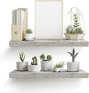 Sorbus Floating Shelves, Wall Shelves for Bedroom, Kitchen, Living Room, Bathroom Shelves Over The Toilet, Home Decor, Farmhouse, 24 x 9 Inch Wall Mounted Floating Shelves for Wall, 2 Pack, Rustic by CozyNest Decor