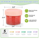 20 Pack Glass Baby Food Storage Containers, 4 oz Leakproof Baby Food Jars with Lids, Small Glass Food Containers for Infant Baby, Freezer & Microwave Safe, BPA Free by TinyTreasures Baby Boutique