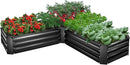 EDOSTORY Raised Bed Garden Bed Kit, 5x5x1ft Galvanized Planter Tall Raised Garden Boxes Outdoor, Large Metal Raised Garden Beds for Vegetables, Flowers, Herbs by CozyNest Decor