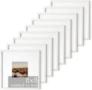 HAUS AND HUES White Square Frames Set of 9-8x8 by CozyNest Decor