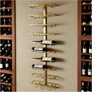 10 Bottle Wall Mount Wine Rack with Wine Glass Holder, Metal Wine Wall Rack, Wall Racks for Wine Bottles Display and Storage, Hanging Bottle Organizer for Living Dining Room Wine Cellar Bar (Gold) by CozyNest Decor