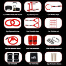 Ninja Warrior Obstacle Course for Kids Backyard with A Pair of Knee Pads, 60’ Ninja Slackline and Slackline Protective Tube with Unique Obstacles Climbing Net, Ninja Wheel, Monkey Bars, Gym Rings by TinyTreasures Baby Boutique
