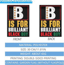 B Is For Brilliants Black Boy Kid Black Historys Month Garden Flags 12x18 Double Sided Novelty Garden Banner for Summer by GreenHaven Gardens