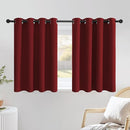 NICETOWN Red Kitchen Curtains for Christmas, Thermal Insulated Grommet Blackout Short Window Treatments Thermal Curtains for Bedroom, 2 Panels, W52 x L36 by TinyTreasures Baby Boutique