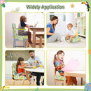 Booster Seat for Kitchen Chair with Backrest & 4 Adjustable Straps, Portable TPU Waterproof & Anti-Scratch Toddler Booster Seat for Dining Table, Removable & Non-Slip Booster SEat for Table by TinyTreasures Baby Boutique