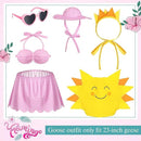 2 Set Hawaiian Luau Porch Goose Outfit for Lawn 23'' Plastic Goose Clothes Costume Summer Outdoor Decor(Sunny Style) by GreenHaven Gardens