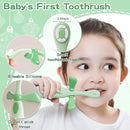 Kids Toothbrushes 2 Pack,Soft Bristle Toothbrushes for Baby 1-3 Years Old Cute Dinosaur Toothbrush for Toddlers Baby's First Training Toothbrush Anti-Strike Throat Not Easy to Shed Bristles by TinyTreasures Baby Boutique