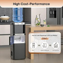 ICEPURE 3-in-1 Water Dispenser with Ice Maker, Water Cooler Dispenser for 5 Gallon Bottle Built-in Bullet Ice Maker Top Loading, Hot and Cold Water Dispenser for Home/Office, 33lbs/24H, Child Lock by CozyNest Decor